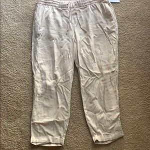 Khaki linen pants